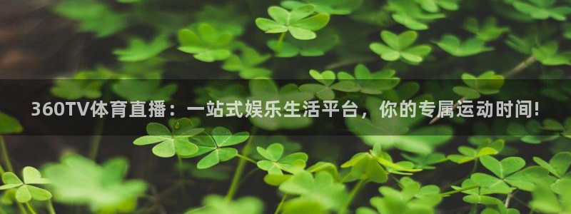 360TV体育直播：一站式娱乐生活平台，你的专属运动时间!